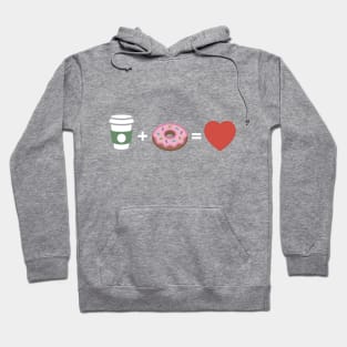 Coffee and Donuts Equals Love Hoodie